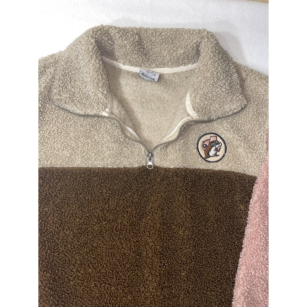 Buc-ees  Pullover Sherpa Jacket Brown/Pink Women's‎ Size Medium - Picture 5 of 8